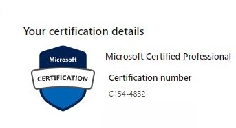 Microsoft Certified Professional credential
